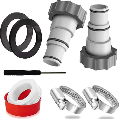 Produktbild von Poolschlauch-Adapter Set, 32/38 mm Schlauchadapter mit Innengewinde, Verschraubbare Schlauchtülle für Sandfilteranlage, 2 Stück