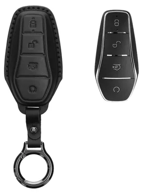 Produktbild von kwmobile Schlüsselhülle für BYD Atto 3 / Sealion / Han / Tang / Dolphin/Seal Hülle Leder - Autoschlüssel Schlüssel Hülle - Schlüsselcover