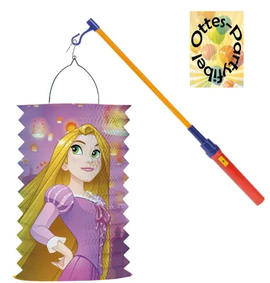 Produktbild von Rapunzel-Laternen-Set : Zuglaterne Lampion + LED Laternenstab Leuchtstab