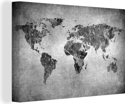 Obrázek produktu pro OneMillionCanvasses® - Obrazy na plátně - Mapa světa - Vintage - Abstraktní - Děti - Chlapci - Dívky, nástěnné umění, nástěnné dekorace Obývací pokoj, 30x20cm