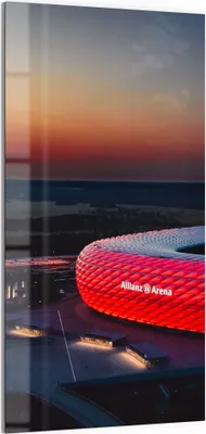 Produktbild von DEQORI Magnettafel Glas 50x100 cm 'Allianz Arena, München' beschreibbar Whiteboard