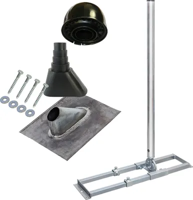 Produktbild von PremiumX PROFI X100-48K SAT Dachsparrenhalter Blei-Ziegel Tülle Mastkappe Schrauben