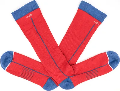 Produktbild von MEGAGROUP 4 Paar Casual Socken Stricksocken 35-39 Strümpfe rot blau für Sport