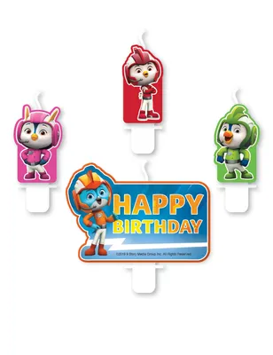 Immagine prodotto di Top Wing candele di compleanno decorazione festa 4 pezzi colorati
