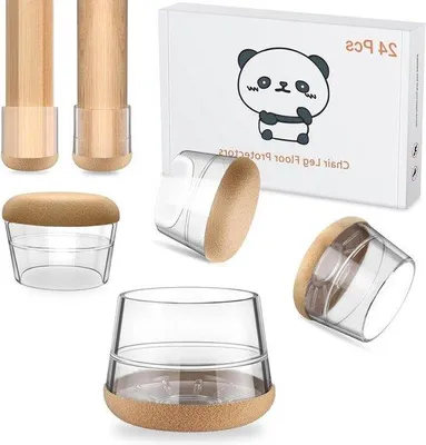 Obrázek produktu pro Ochranné podložky, střední velikost, 24 kusů, průhledné, silikonové chrániče podlahy