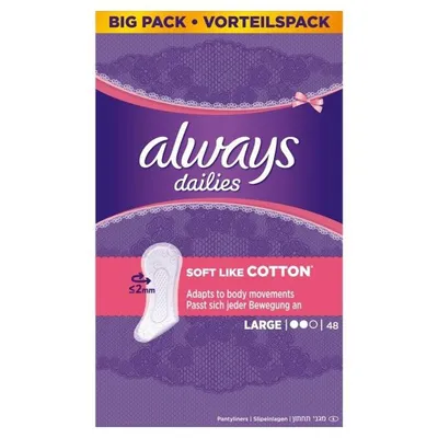 Produktbild von Always Twist und Flex Slipeinlagen Large Vorteilspack, 48 Stück