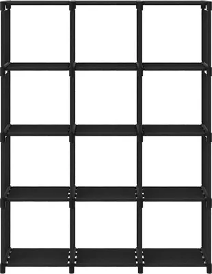 Obrázek produktu pro vidaXL Cube Shelf 12 přihrádek Černá 103x30x141 cm Látka