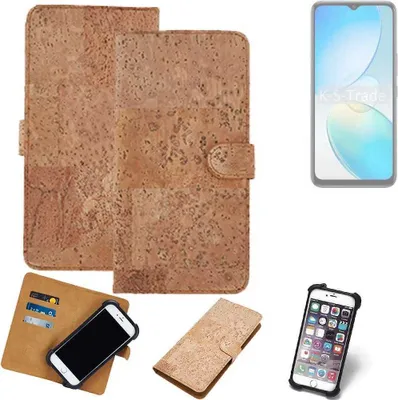 Produktbild von K-S-Trade Hülle kompatibel mit Infinix Hot 12 Pro  Kork Handyhülle Cover  Schutzhülle TPU Case Bumper in Hellbraun, (1x)