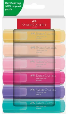 Immagine prodotto di FABER-CASTELL 254656 FABER-CASTELL TL 46 Pastell Textmarker farbsortiert, 6 St.