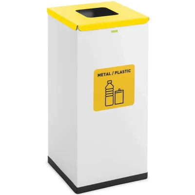 Produktbild von Expondo ulsonix Abfalleimer - 60 L - weiß - Wertstoff-Label