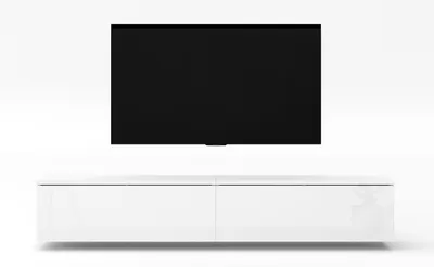 Produktbild von AX LIVING Lowboard weiß Loriano 2x100 TV Schrank weiß Matt/Hochglanz