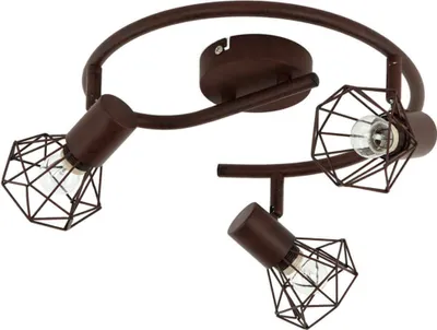 Obrázek produktu pro Stropní bodové svítidlo E14 Ø 44 cm hnědé kovové retro stropní svítidlo do kuchyně