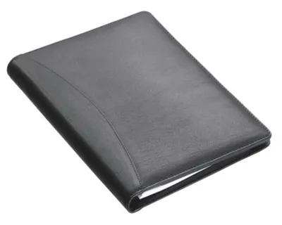 Produktbild von Alassio Schreibmappe "BORMIO" DIN A5 Nappa Leder schwarz (ohne Stift)