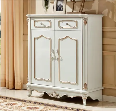 Image de Commode Tiroirs Bois Sideboard Armoire Armoires Blanc Commodes Séjour