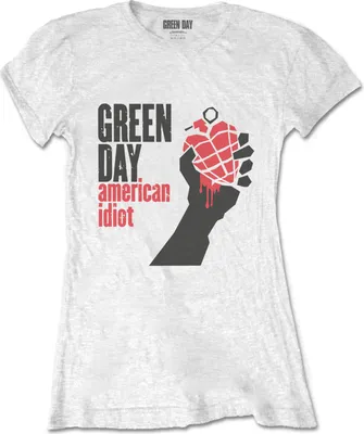 Immagine prodotto di Green Day - Maglietta "American Idiot" da donna RO1634 (L) (Bianco)