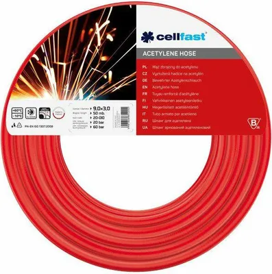 Immagine prodotto di Tubo flessibile per acetilene Cellfast 9x3mm 50m