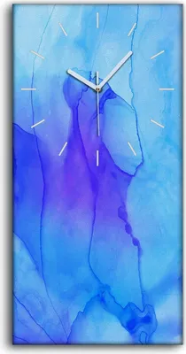 Produktbild von Wandbild Leinwand Bilder mit Uhr Geräuschlos 30x60 Tinte Abstrakte Kunst - weiße Hände
