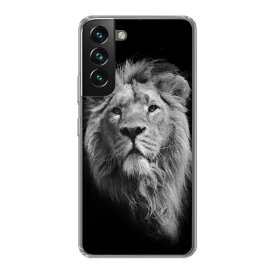 Produktbild von MuchoWow® Handyhülle Schutzhülle Hülle für Samsung Galaxy S22 Plus Löwe - Porträt - Schwarz - Weiß Silikon Softcase Handy Hülle - Schutzabdeckung