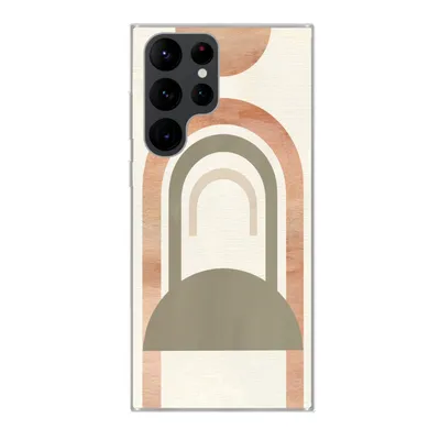 Produktbild von MuchoWow® Handyhülle Schutzhülle Hülle für Samsung Galaxy S22 Ultra Rosa - Grün - Abstrakt Silikon Softcase Handy Hülle - Abbildung