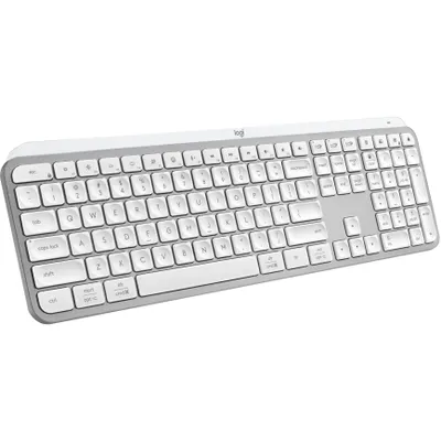 Produktbild von Logitech Master MX Keys S, Kabellos, Bluetooth, Scherenschalter, QWERTY, LED, Grau
