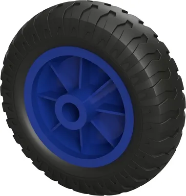 Produktbild von 1 x PolyurethanRad Ø 160 mm Gleitlager Kompressor Rolle Sliprolle PANNENSICHER, schwarz/blau