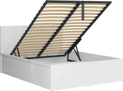 Produktbild von Bett mit Bettkasten 140x200cm Weiß