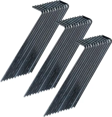 Produktbild von 36 Zeltheringe Stahl verzinkt mit Haken Stahlheringe Heringe Set