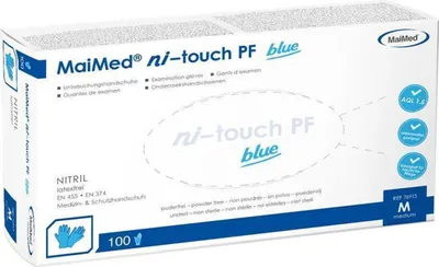 Produktbild von MaiMed ni-touch PF | 1000 Nitrilhandschuhe | Gr. M | Einweghandschuhe