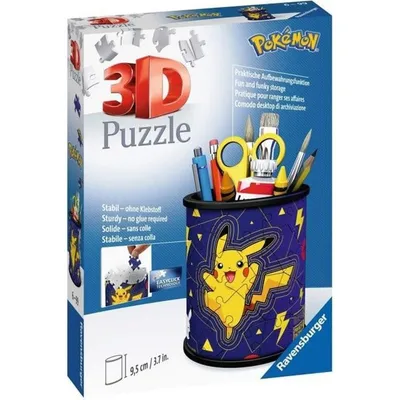 Image de 3D Puzzle z Pojemnikiem na Ołówki Pokémon (54 elementy, 9,5 cm)
