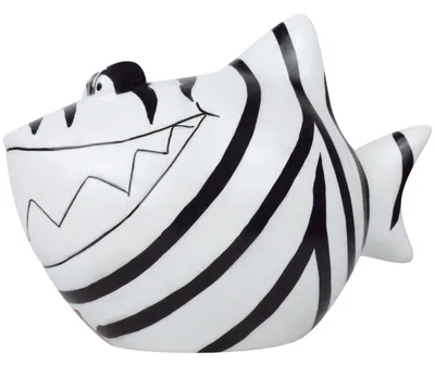 Produktbild von KCG 101466 Spardose Hai "Zebra-Hai" - Keramik, klein