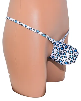 Produktbild von Mens thong bulge pouch Leopard Print
