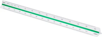 Obrázok produktu pre Linex 314 Trojhranné pravítko s farebnou drážkou 30 cm, delenie 1:500:1000:1250:1500:2000:2500