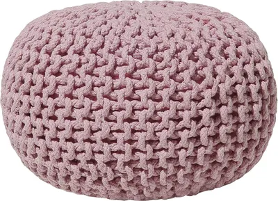 Immagine prodotto di Pouf imbottito di tendenza, in cotone rosa, 40x25 cm, marca Conrad