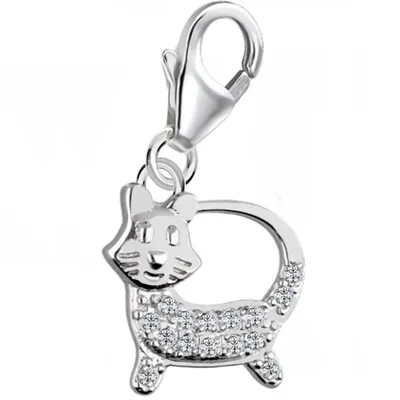 Katze Charm Anhänger für die kleine Tierliebhaberin I 925 Echtschmuck