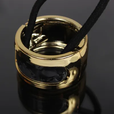 Produktbild von Kompaktes Haaraccessoire grau Marmor-Look mit integriertem Ring, ca. 3 cm Durchmesser, 2,2 cm Höhe