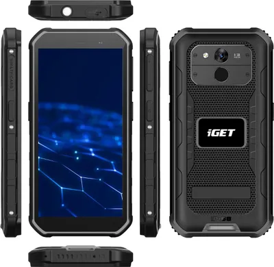 Produktbild von iGET T1 6 128 Schwarz - robustes Mobiltelefon