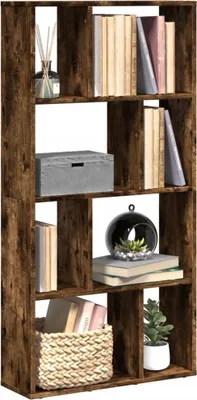 Produktbild von "im Angebot" Bücherregal, Standregal, Aufbewahrungsregal, Räuchereiche 60x20x120 cm Holzwerkstoff - Aktenregal CC24456