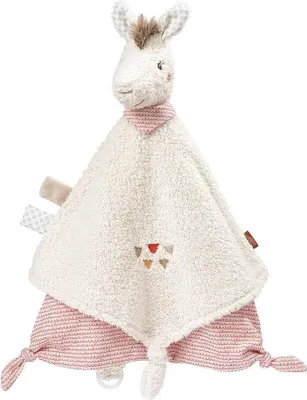 Produktbild von Schmusetuch Lama Deluxe – Schnuffeltuch mit Befestigungsring für Schnuller