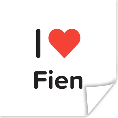 Produktbild von MuchoWow® Poster Ich liebe - Fien - Mädchen 75x75 cm - Wand Dekoration