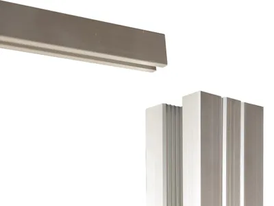 Produktbild von PROFI Silber 180 cm Startprofil und Endprofil Set inklusive Clips, Abschlussleisten für WPC Steckzaunsystem, Aluminium Profilleiste, Befestigung für SYSTEM WPC Zaunelemente