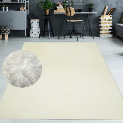 Immagine prodotto di Tappeto classico morbido, lavabile, color crema - Dimensioni: 160 x 220 cm