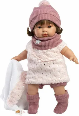 Produktbild von Llorens 42162 Carla - realistische Puppe mit Geräuschen und weichem Stoffkörper - 42 cm