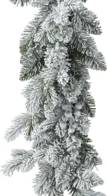 Produktbild von Weihnachtsdeko Aspengirlande Grün beschneidt Ø 25 cm Länge 2,7 m - Kunstpflanzen