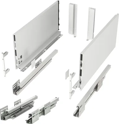Produktbild von Schubladensystem JUNKER SLIM, H=199 mm, L=350, 35kg, Push to Open, weiß