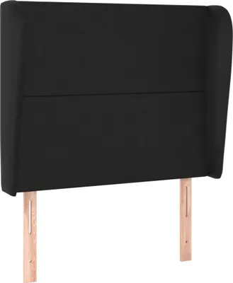 Produktbild von vidaXL Kopfteil mit Ohren Schwarz 93x23x118/128 cm Kunstleder