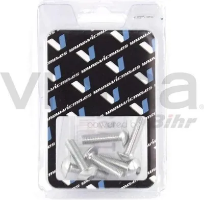 Imagen del producto de Juego de tornillos para carenado de moto, M5x20, color plateado, 6 unidades