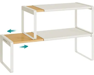 Produktbild von 2-teiliges Set Küchenregale KCS051N01, weiß/beige