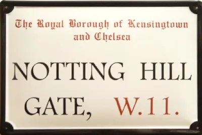 Produktbild von Blechschild Nostalgieschild Notting Hill Gate London Strassenschild