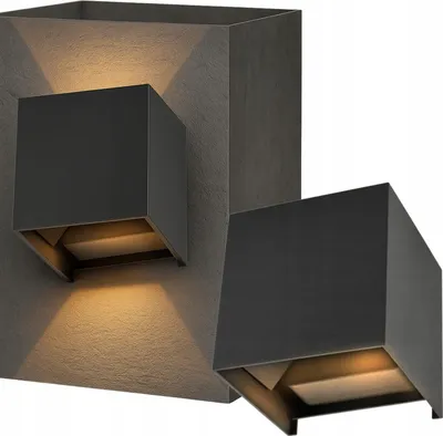 Zdjęcie produktu dla Lampa Kinkiet Led Nowoczesna Góra Dół Ścienna Loft B.neutralna 6W Lampa Zewnętrzna
