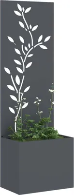 Imagen del producto de vidaXL - Malla de protección para jardín, diseño floral, color antracita, 50 x 32 x 150 cm